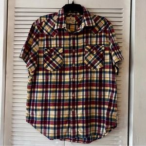 American Living Casual Multi-color Plaid Shirt